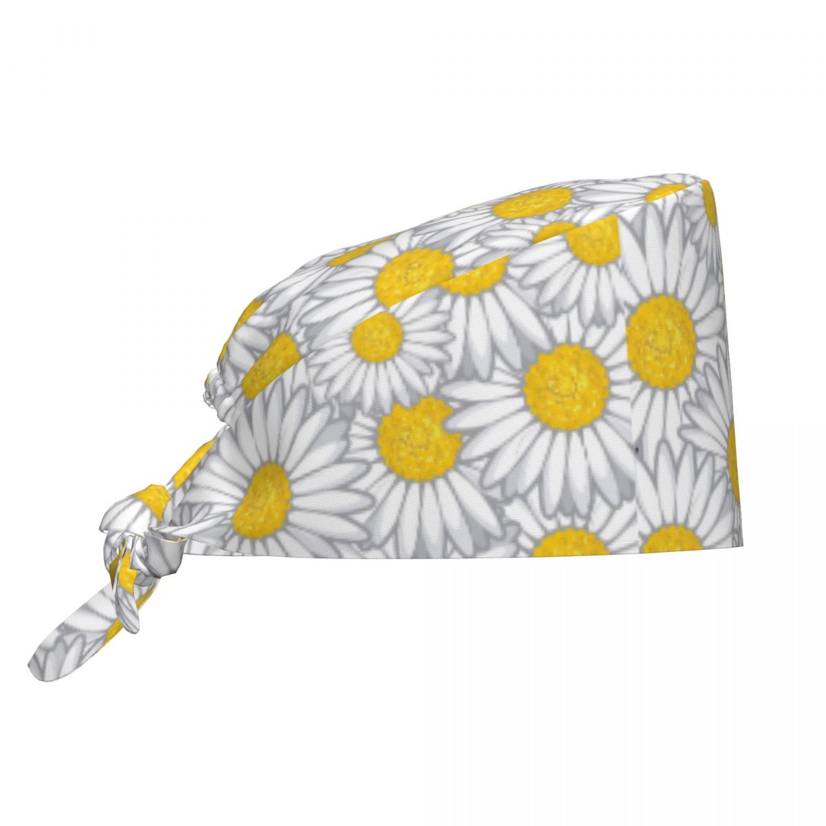 Women Accessories Vector - قبعة طبية للعمل بنمط زهرة الأقحوان،