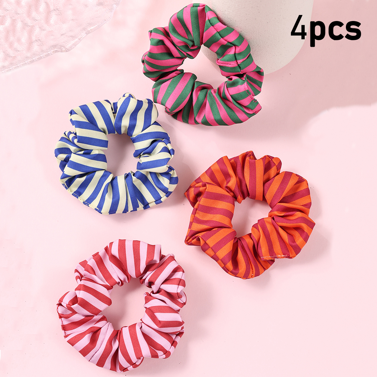 Scrunchie Satin Set - مجموعة من 4 قطع من ربطات