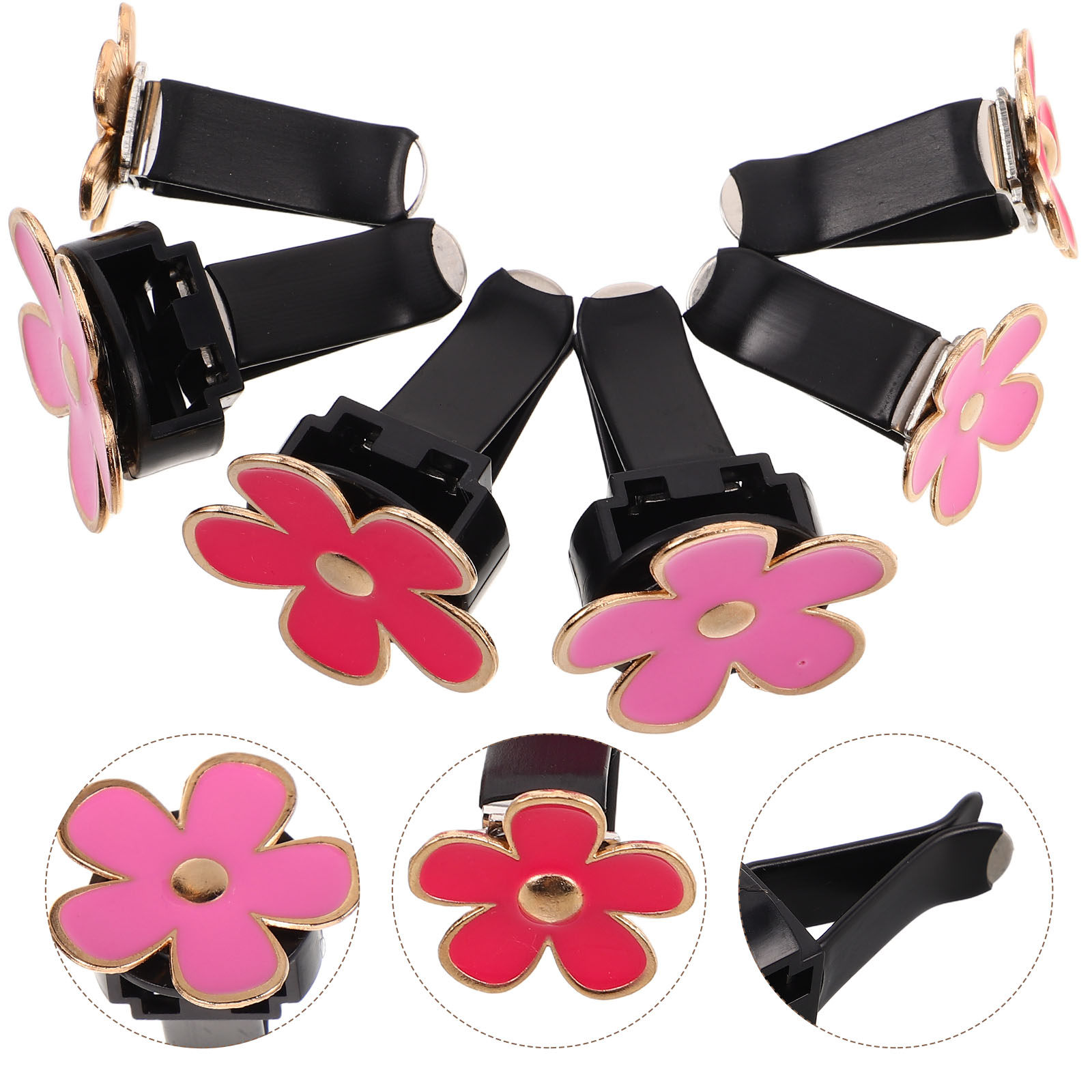 Women Accessories Outlet - مجموعة مشابك معدنية على شكل زهرة