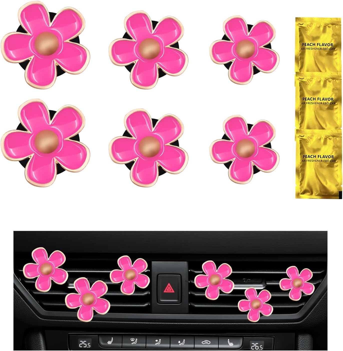 Women Accessories Outlet - 6 قطع مشابك هواء للسيارة على