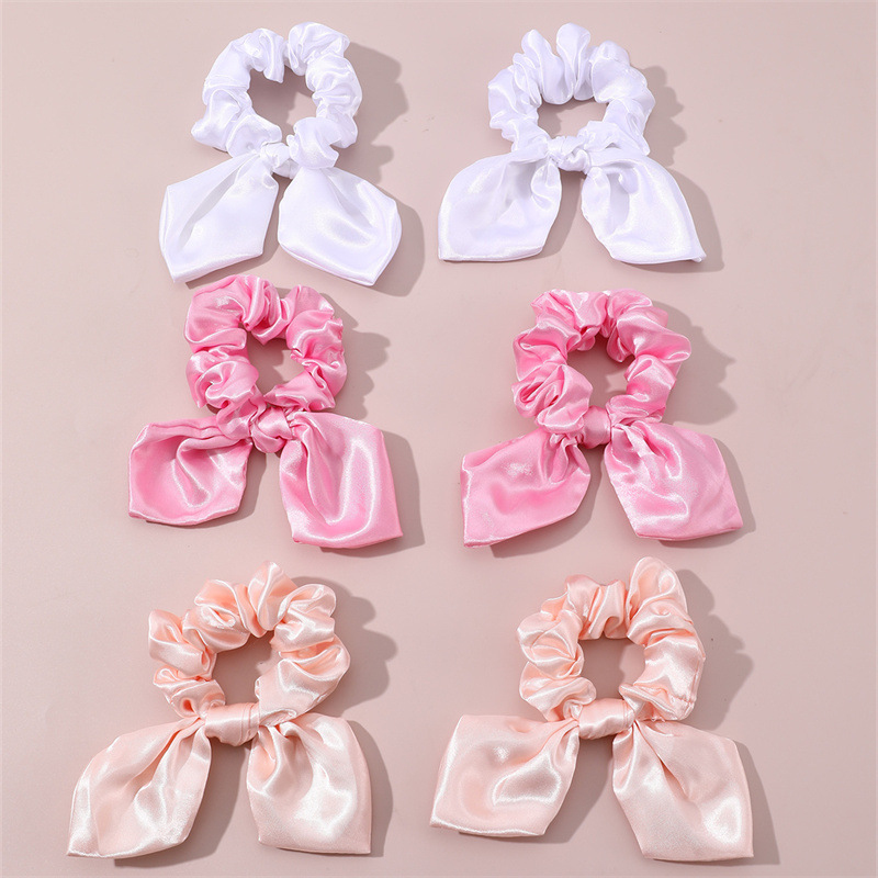 Scrunchie Satin Set - 6 قطع/مجموعة من ربطات الشعر الأنيقة