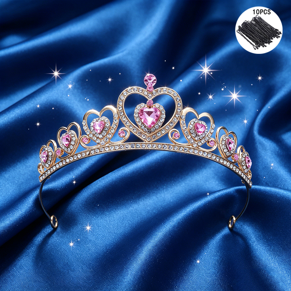 Women'S Y2K Accessories - تاج ألماس أنيق للسيدات بتصميم قلب،