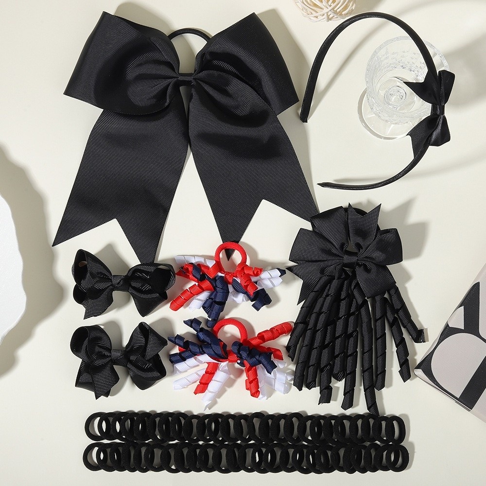 Scrunchie Satin Set - مجموعة من 57 قطعة من إكسسوارات