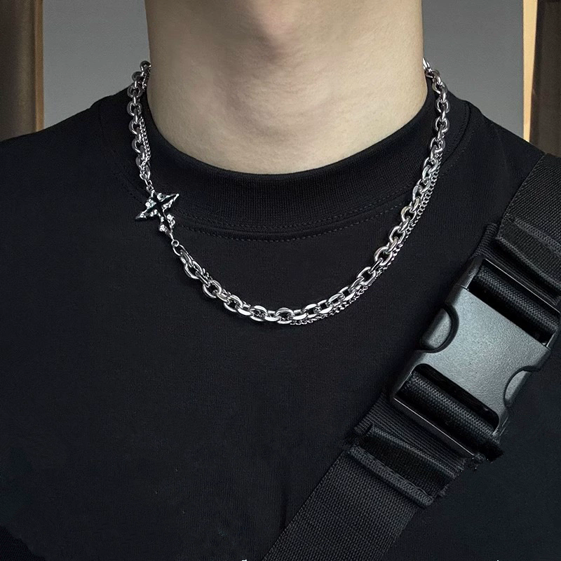 Women'S Emo Accessories - فاسق الأسود الصليب سلسلة بدلاية قلادة