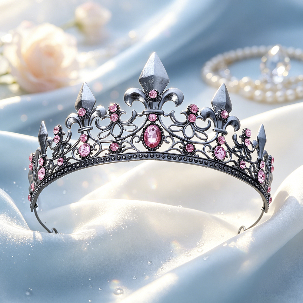 Women Accessories For Wedding - تاج فضي عتيق على الطراز القوطي