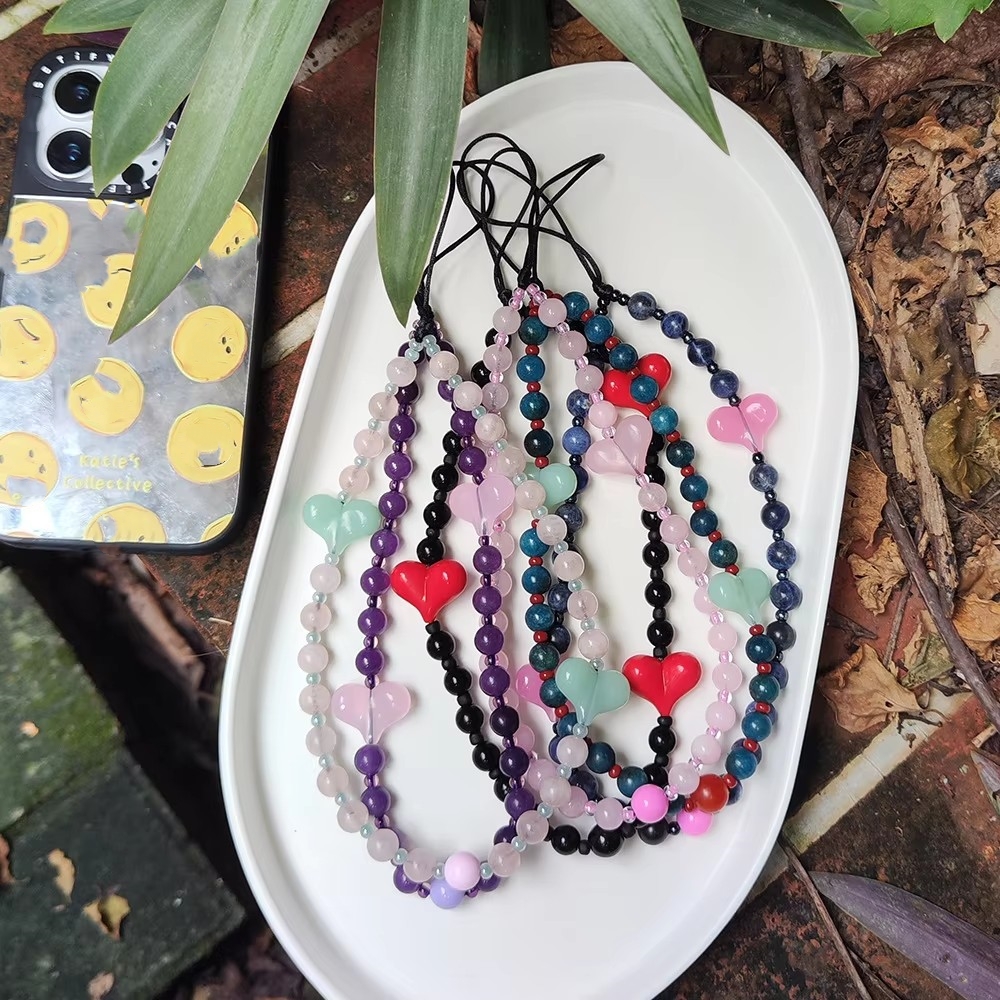 Women'S Y2K Accessories - HERLOOK الحجر الطبيعي الهاتف سحر الحبل