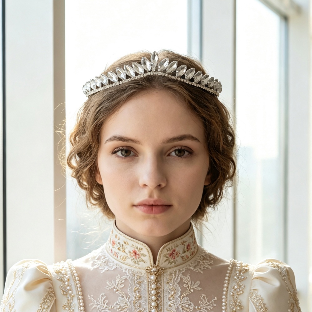 Women Accessories For Wedding - تيجان شعر كريستالية بسيطة للعرائس، إكسسوارات