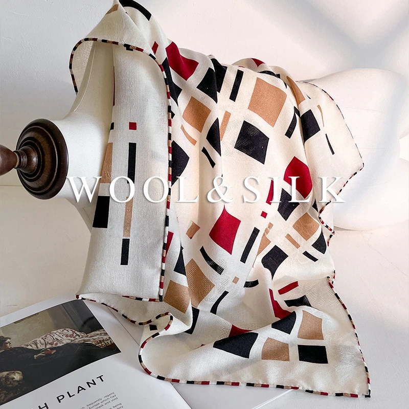Accessories Brand For Women - 30% الحرير 70% الصوف المرأة وشاح