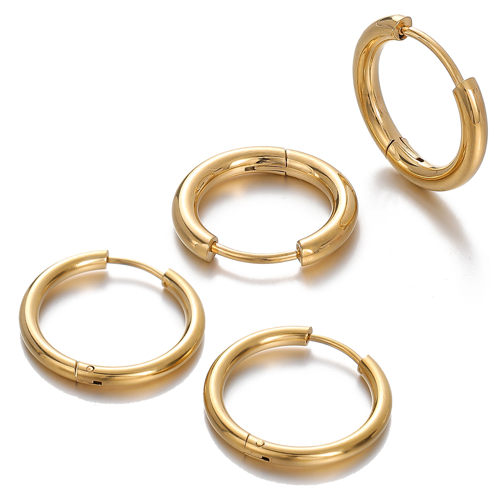 Women'S Y2K Accessories - قطعتان من أقراط دائرية من الفولاذ