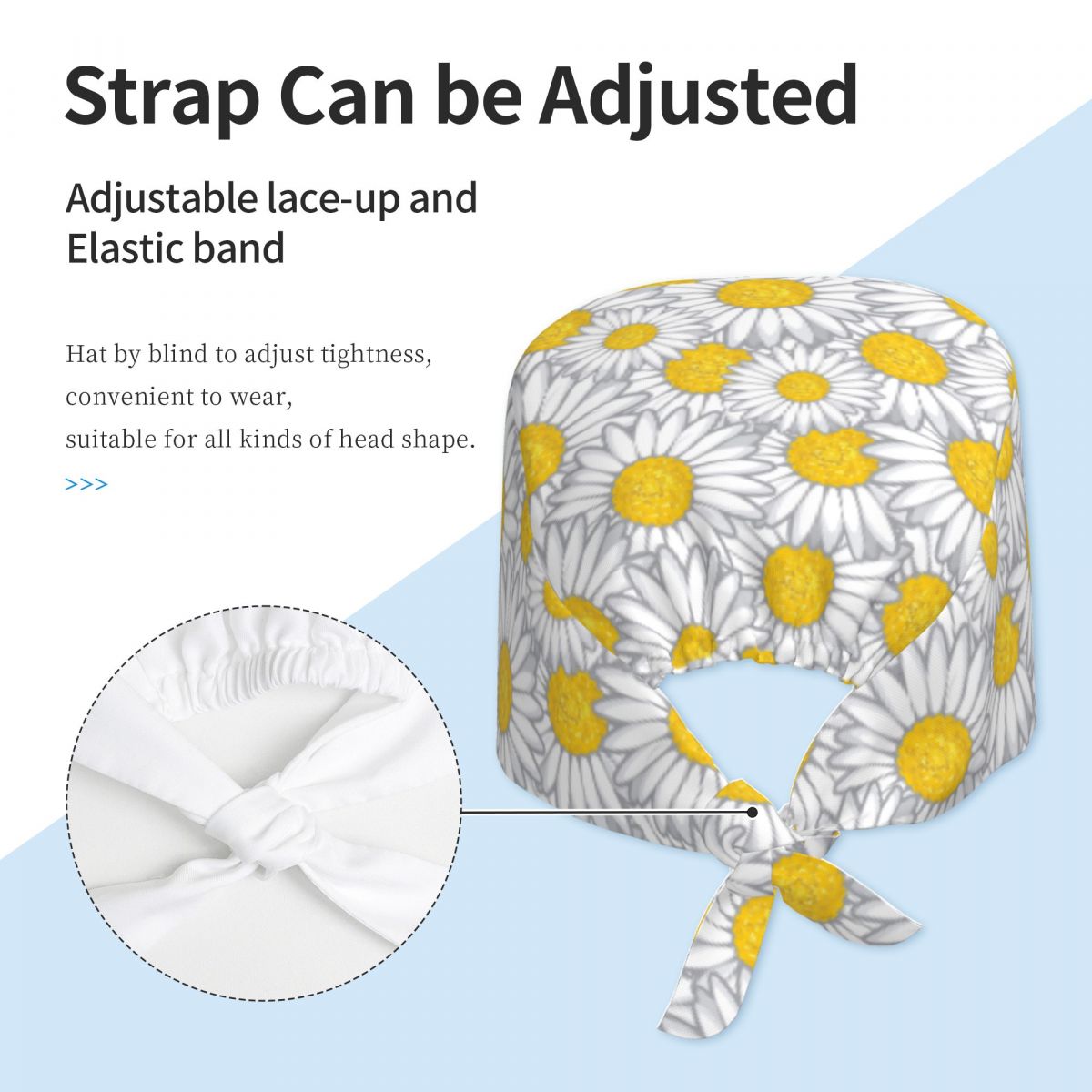 قبعة طبية للعمل بنمط زهرة الأق - مراجعة Women Accessories Vector وسعره