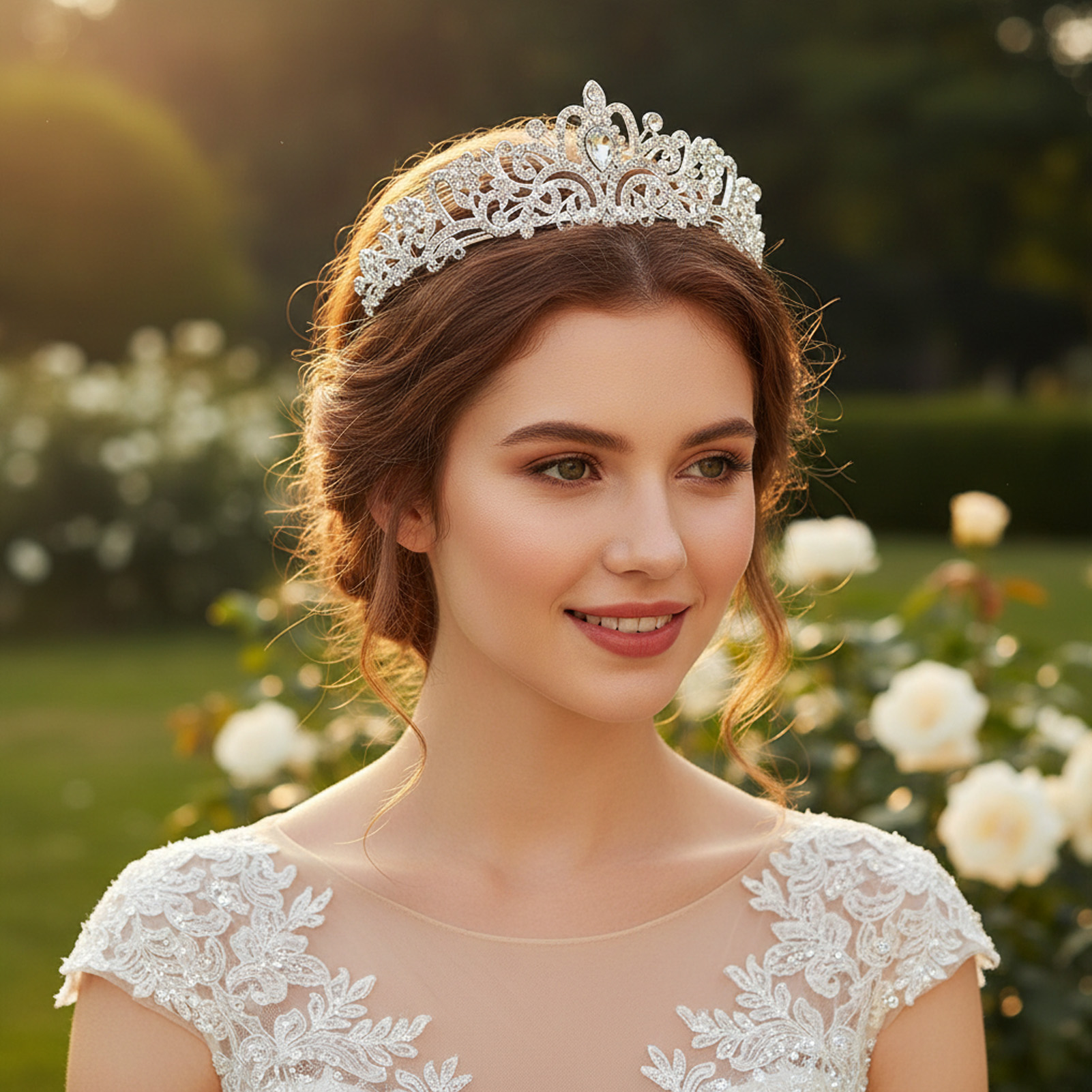 تاج زفاف أنيق مرصع بالأحجار ال - مراجعة Women Accessories For Wedding وسعره