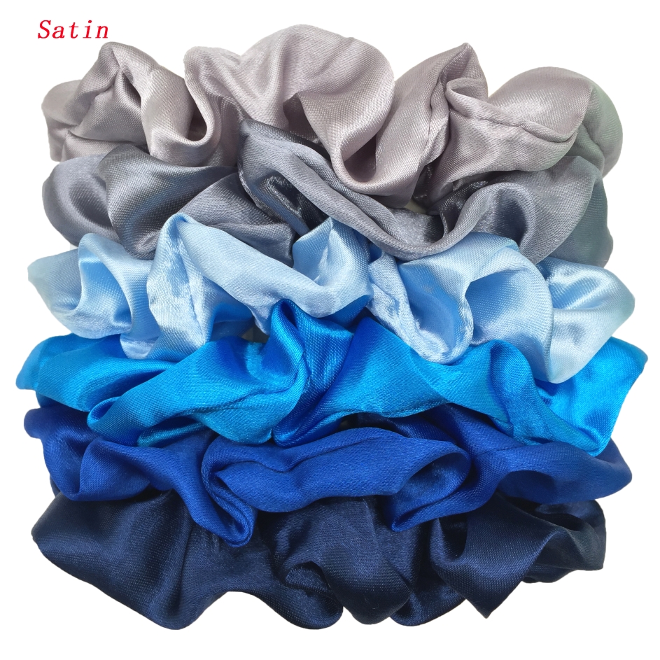 مجموعة من ربطات الشعر الساتان  - مراجعة Scrunchie Satin Set وسعره