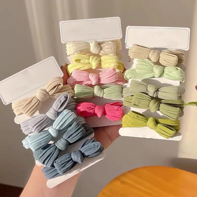 5 قطعة/المجموعة لطيف Bowknot ا - مراجعة Scrunchie Satin Set وسعره