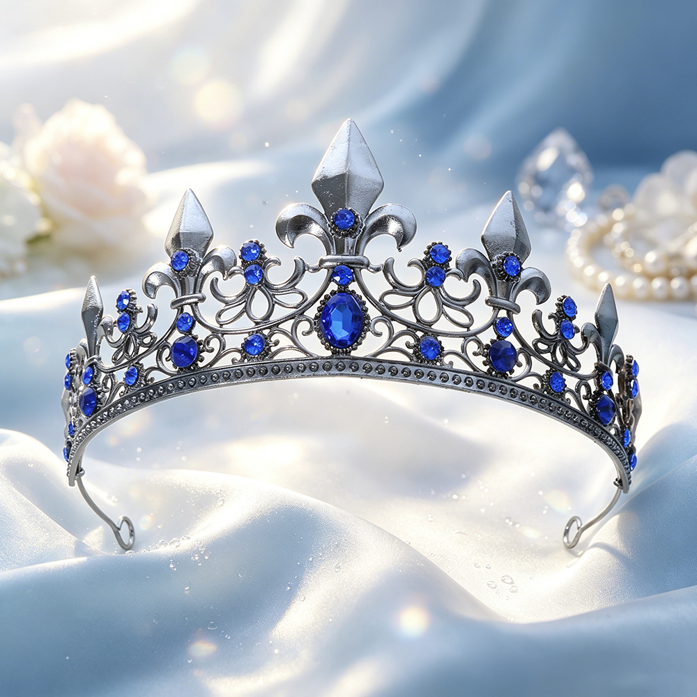 تاج فضي عتيق على الطراز القوطي - مراجعة Women Accessories For Wedding وسعره