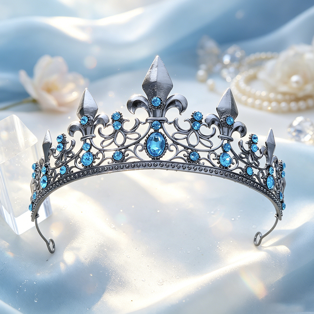 تاج فضي عتيق على الطراز القوطي - مراجعة Women Accessories For Wedding وسعره