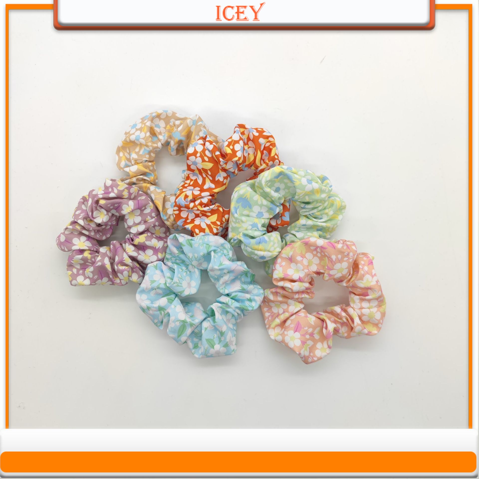 سكرونشي قماش زهري ، حلقة معوية - مراجعة Scrunchie Satin Set وسعره