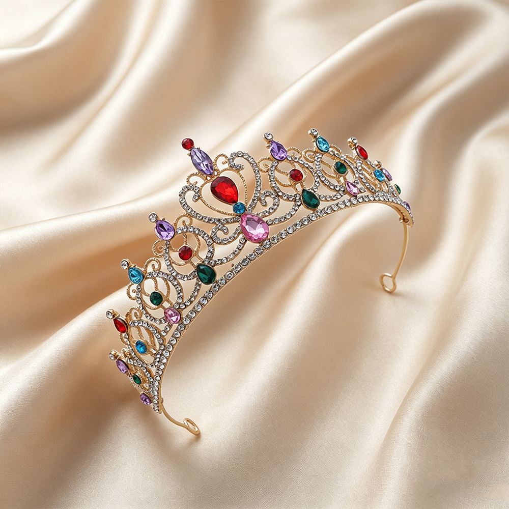 تاج ذهبي فاخر بتصميم عتيق، إكس - مراجعة Women Accessories For Wedding وسعره