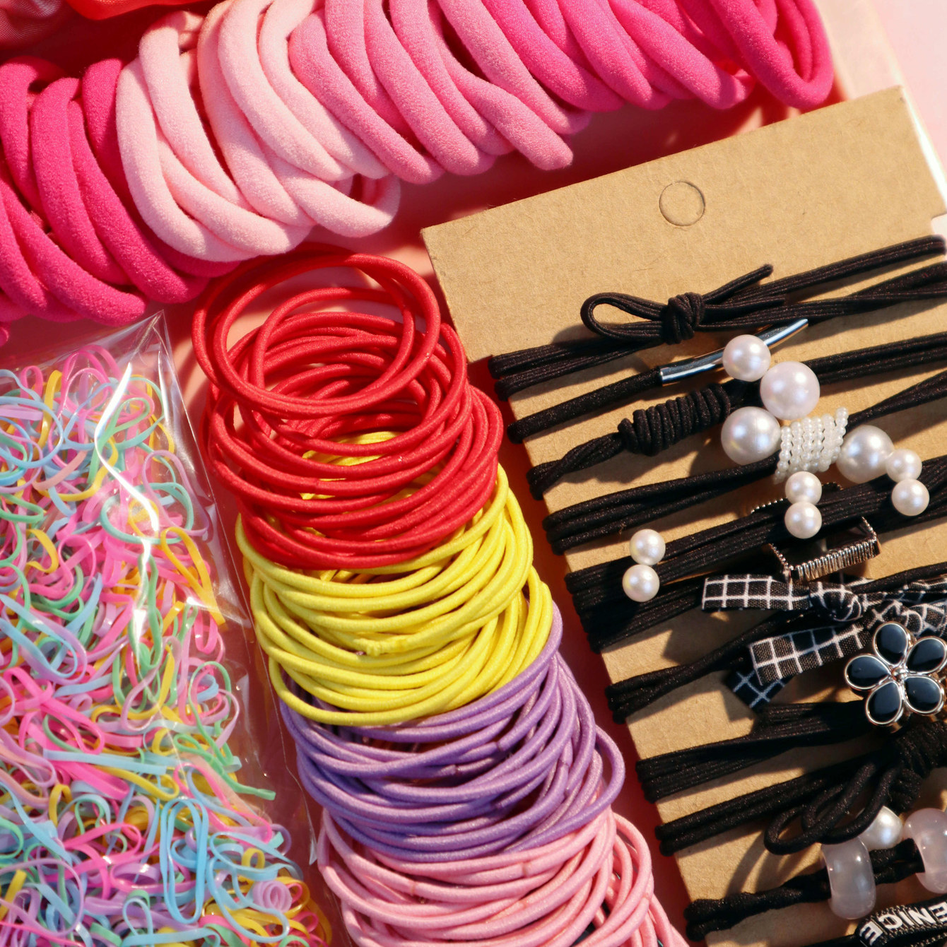 مجموعة إكسسوارات شعر متعددة ال - مراجعة Scrunchie Satin Set وسعره