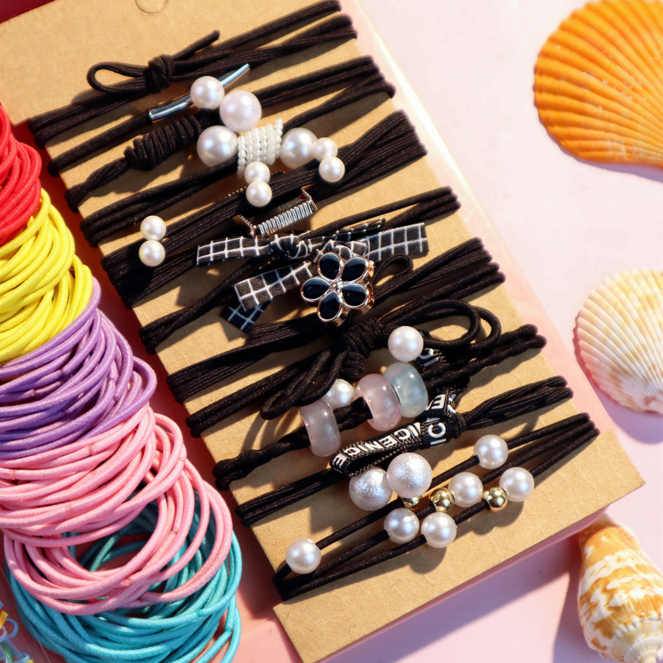 مجموعة إكسسوارات شعر متعددة ال - مراجعة Scrunchie Satin Set وسعره