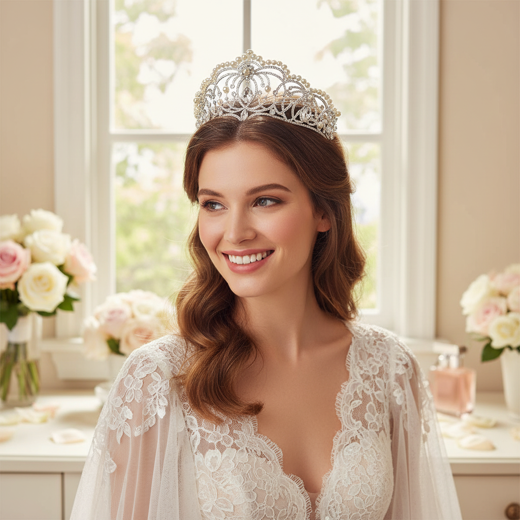 تاج مرصع بالأحجار الكريمة للعر - مراجعة Women Accessories For Wedding وسعره