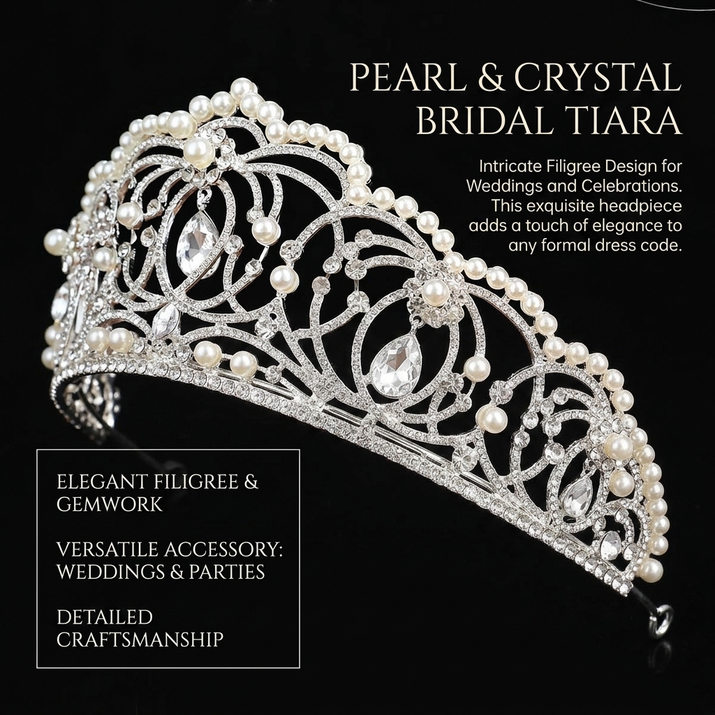 تاج مرصع بالأحجار الكريمة للعر - مراجعة Women Accessories For Wedding وسعره