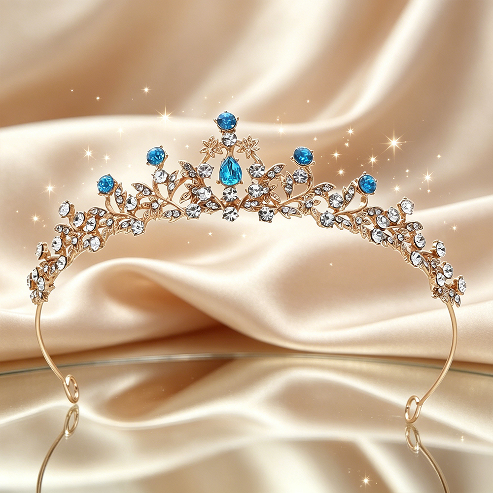 تاج زفاف مطلي بتصميم أوراق شجر - مراجعة Women Accessories For Wedding وسعره