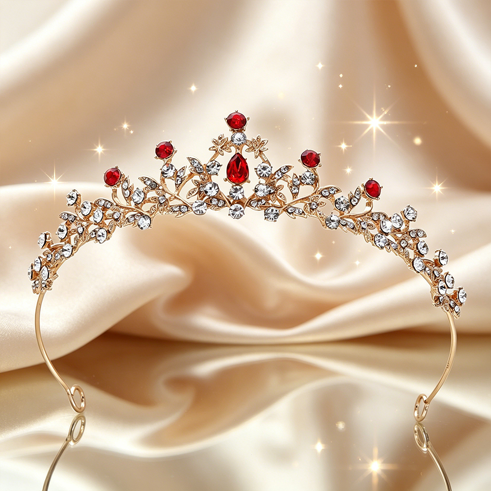 تاج زفاف مطلي بتصميم أوراق شجر - مراجعة Women Accessories For Wedding وسعره