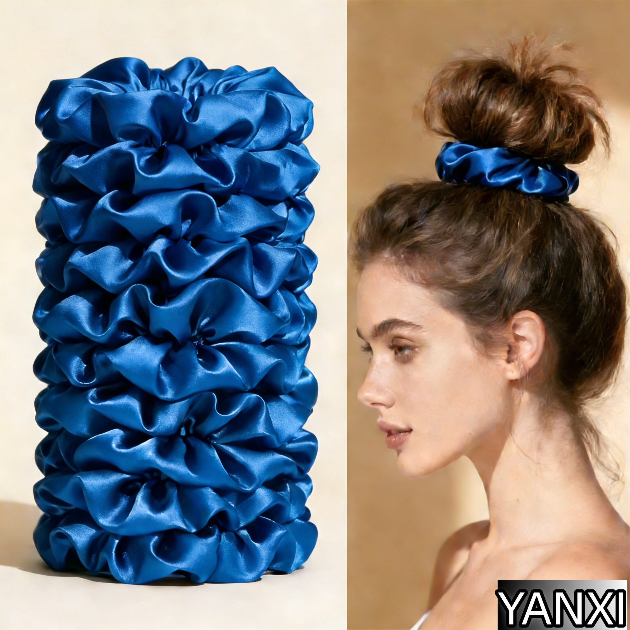 12/24 قطعة بلون الساتان توك شع - مراجعة Scrunchie Satin Set وسعره