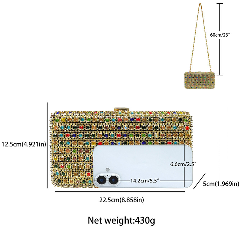 حقيبة سهرة نسائية فاخرة مرصعة  - مراجعة Wallet Chain Bag وسعره