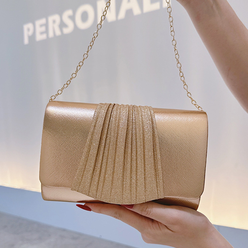 حقيبة يد مسائية صغيرة ذهبية لل - مراجعة Wallet Chain Bag وسعره