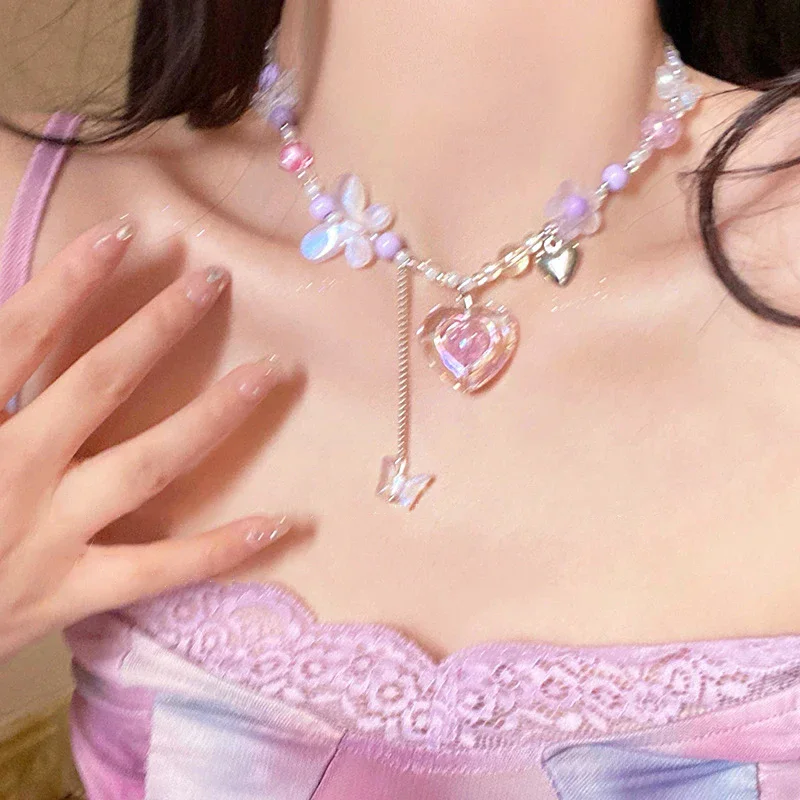 Y2K الوردي زهرة الأكريليك ستار - مراجعة Women'S Emo Accessories وسعره
