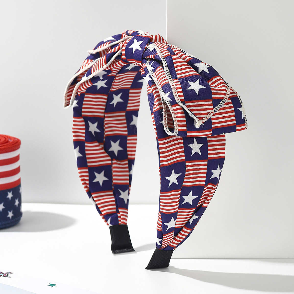 عصابة رأس عريضة بتصميم علم الو - مراجعة Women Accessories Usa وسعره