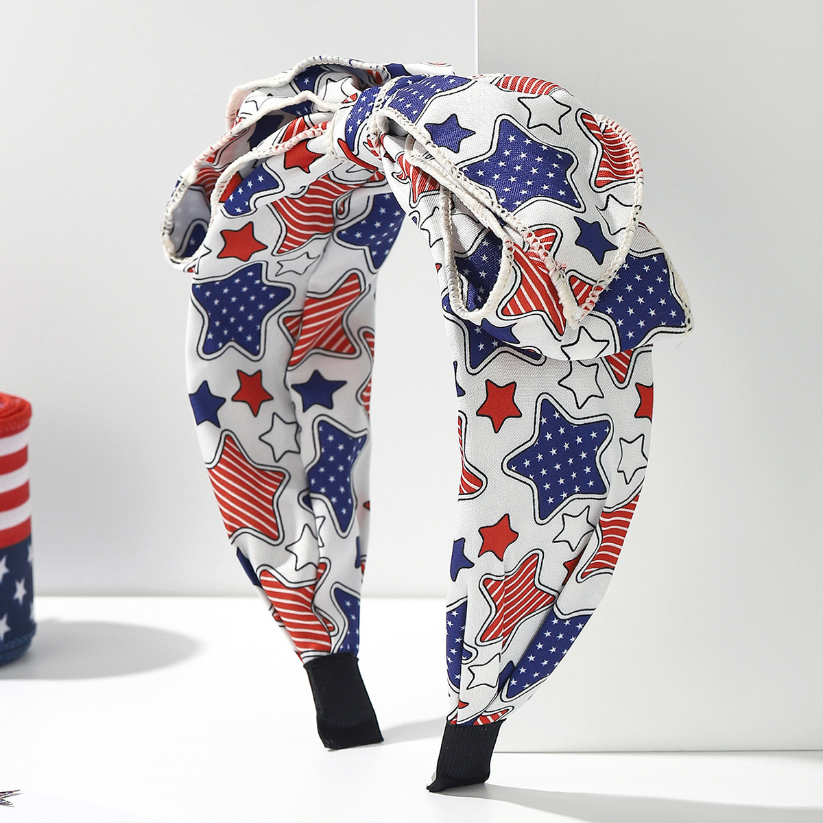 عصابة رأس عريضة بتصميم علم الو - مراجعة Women Accessories Usa وسعره