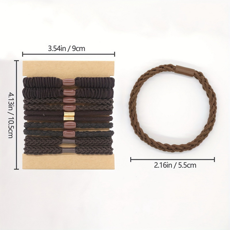 10 قطعة/المجموعة النساء مرونة  - مراجعة Scrunchie Satin Set وسعره