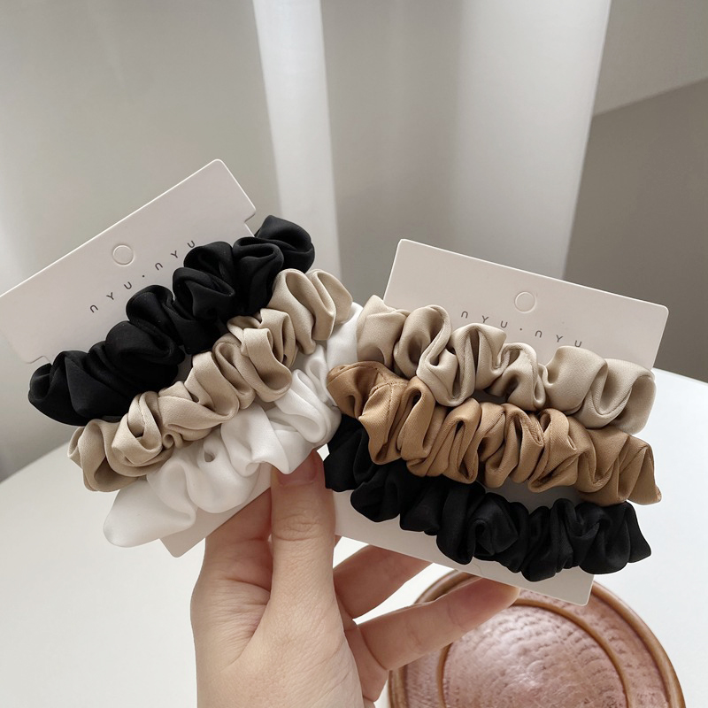 3 قطعة/المجموعة ستان توك شعر م - مراجعة Scrunchie Satin Set وسعره
